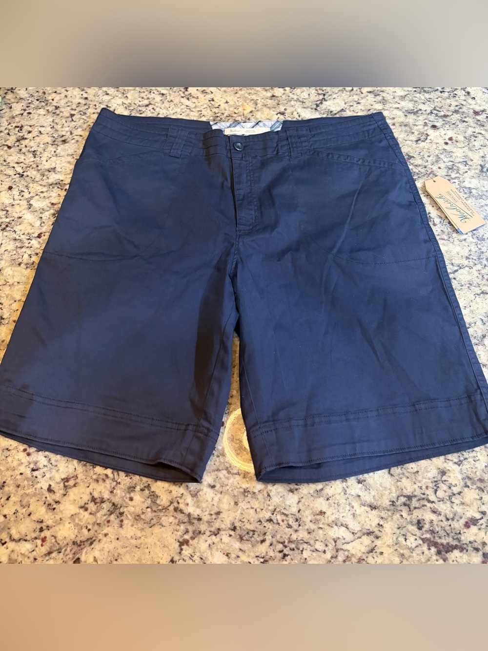 Woolrich Women's Navy Flat-Front Shorts